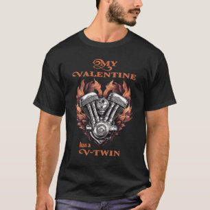 T-shirt My Valentine has a V-Twin, style Biker