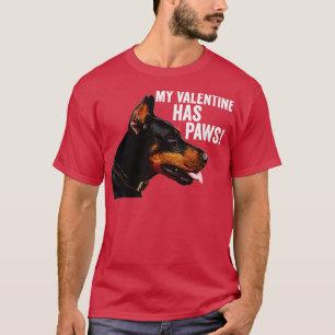 T-shirt My Valentine Has Paws Dogs lover