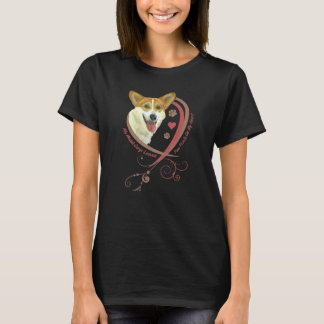 T-shirt My Welsh Corgi Feuilles Empreintes de pattes chiot