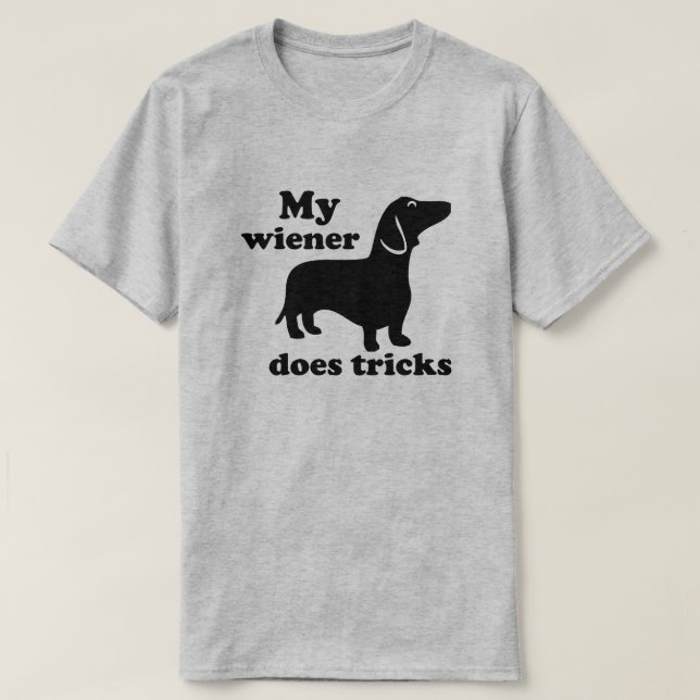 T-shirt My Wiener fait des Tricks Dachshund Amoureux des c (Design devant)