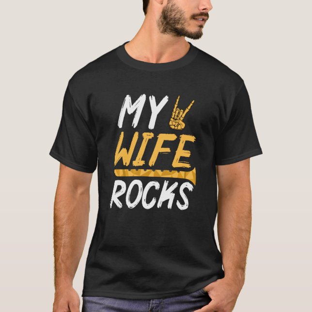 T-shirt My Wife Rocks Fluting & Flute  1 (Devant)