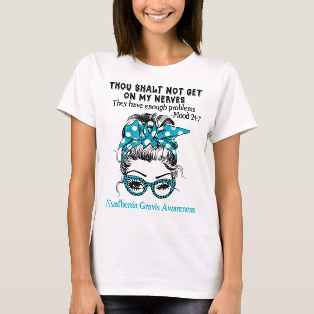 T-shirt Myasthenia Gravis Awareness Ribbon Support Cadeaux (Devant)