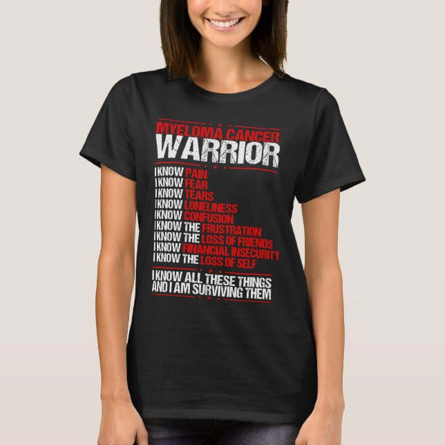 T-shirt Myeloma Cancer Sensibilisation Douleur Burgundy Ru (Devant)