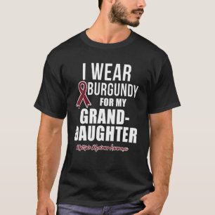 T-shirt Myélome Multiple Je Porte La Bourgogne Pour Mon Gr