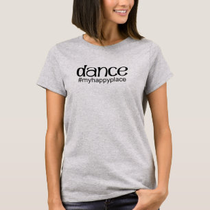 T-shirt #myhappyplace de danse - gris de Heather