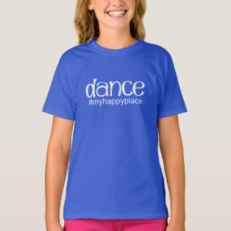 T-shirt #myhappyplace de danse - royal