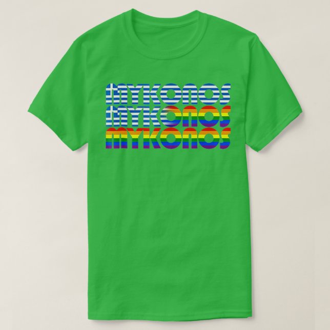 T-shirt Mykonos Mykonos Grèce Gay pride  (Design devant)