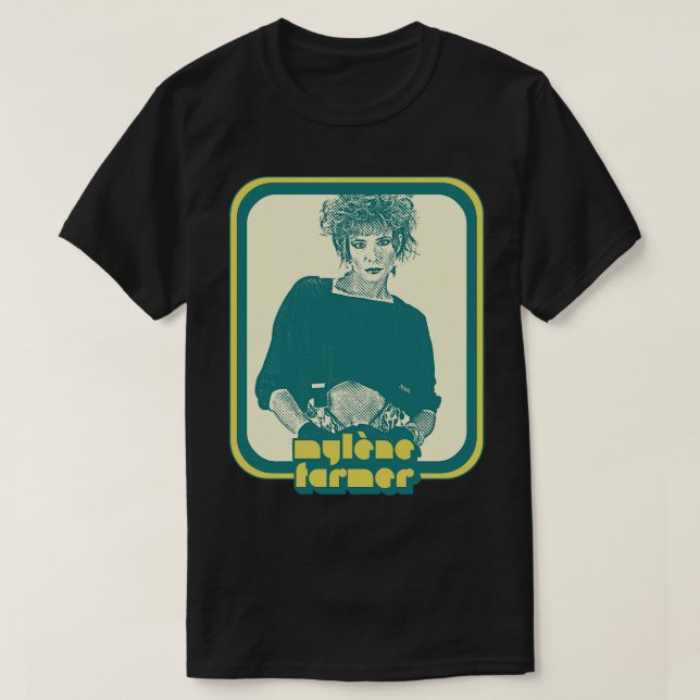T-shirt Mylène fermier francophile rétro Design 1 (Design devant)