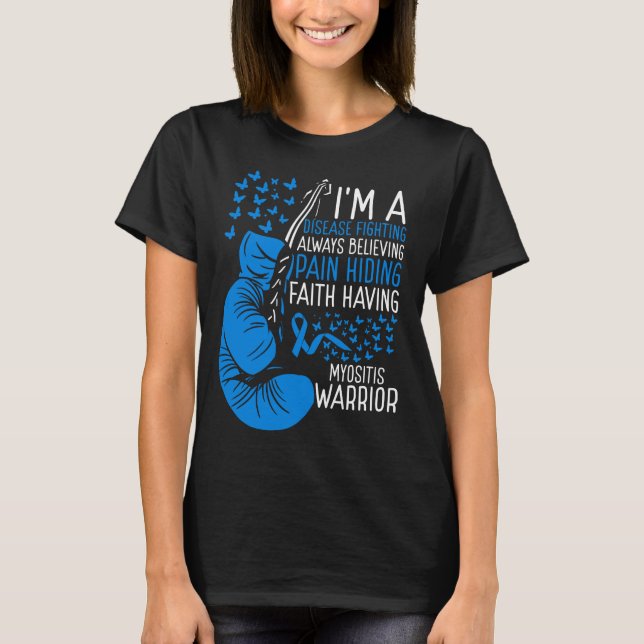 T-shirt Myosite Warrior Awareness Myositis Ribbon Disease (Devant)