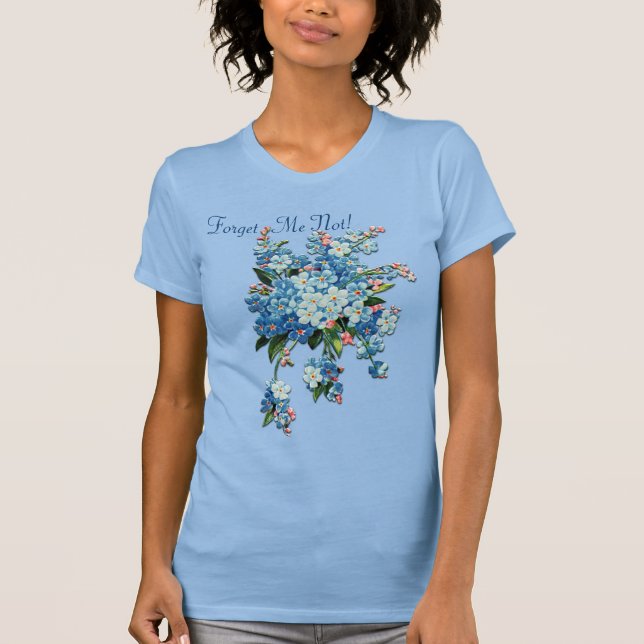 T-shirt Myosotis des marais bleus (personnalisés) (Devant)
