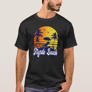 T-shirt Myrtle Beach Carolina Sunset Beach Retro Premium