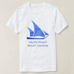 T-shirt Myrtle Beach SC Sleek Bleu Clair