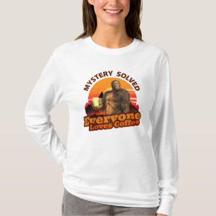 T-shirt Mystère résolu tout le monde aime le café drôle Bi