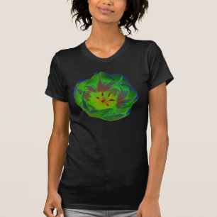 T-shirt Mystic Green Tulip Ladies T Shirt