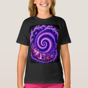 T-shirt Mystic Ocean Spirale Galaxie Coquillage Art Cosm