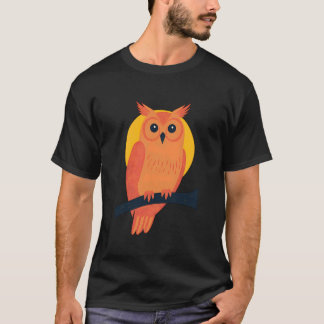 T-shirt Mystic Owl Artwork Bold Sunset Forest Vibes Noctur