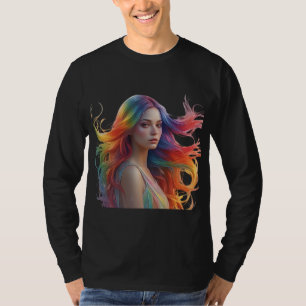 T-shirt Mystic Rainbow Muse – Femme de Fantaisie Sérène T-