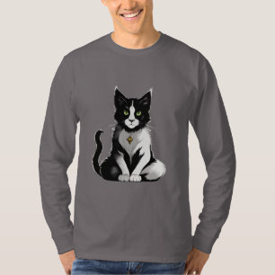 T-shirt Mystic Yin-Yang Chat - Enchanter le Yoga inspiré
