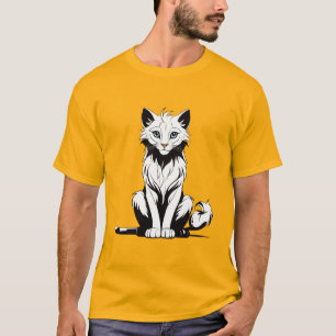 T-shirt Mystic Yin-Yang Chat - Enchanter le Yoga inspiré