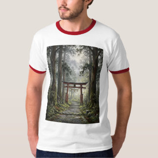 T-shirt Mystical forest and torii gate that symbolizes it