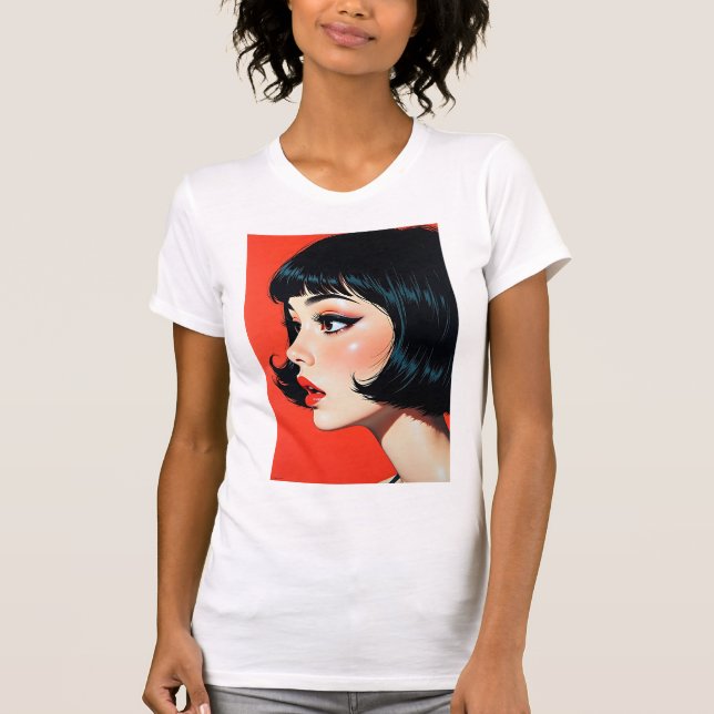 T-shirt Mystical Shushing Anime Girl (Devant)
