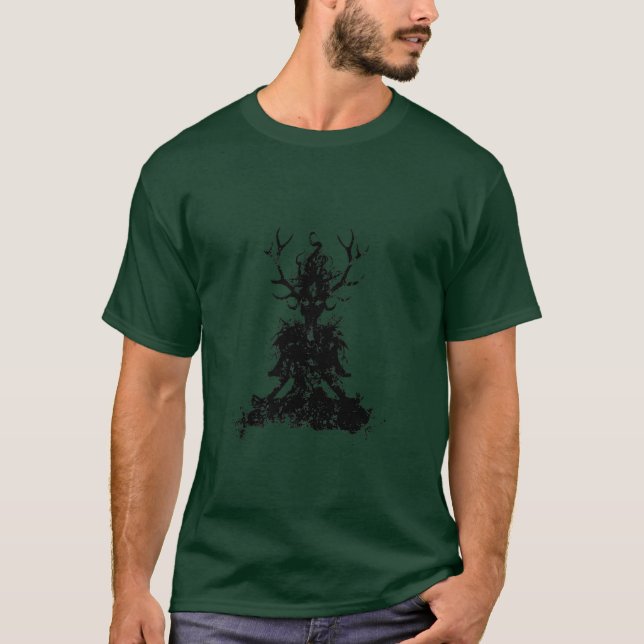 T-shirt mystique en silhouette druide (Devant)