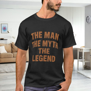 T-shirt Mythe de l'homme légende nom fun mur en brique