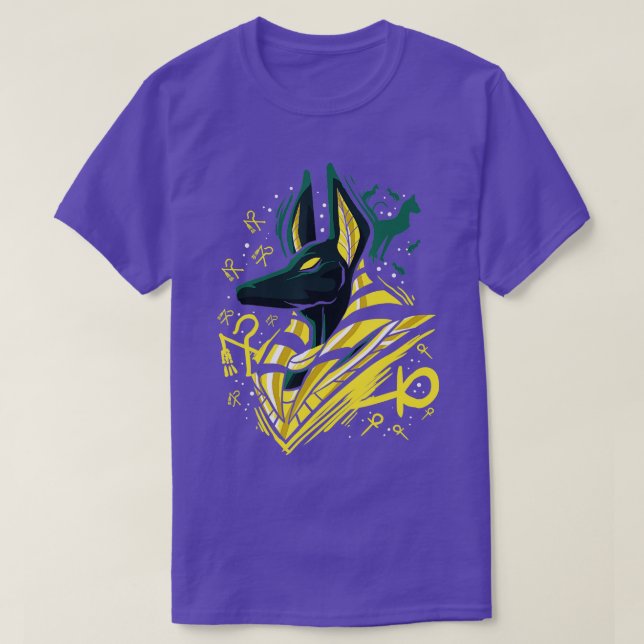 T-shirt Mythologie égyptienne ancienne Egypte Dieu Anubis (Design devant)