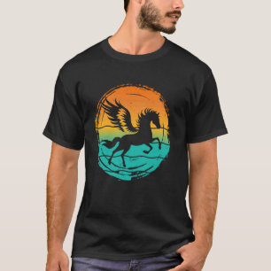 T-shirt Mythologie grecque Pegasus Ailes Cheval Étalon Vin