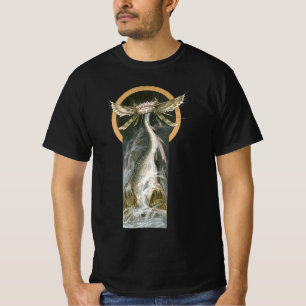 T-shirt Mythologie vintage, un dragon ailé dans l'océan