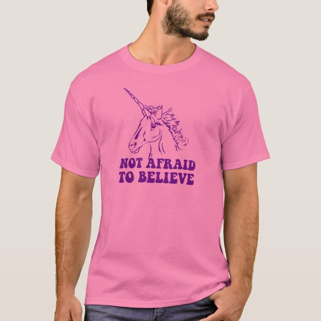 T-shirt N.A.U.B non effrayé de croire la licorne (Devant)