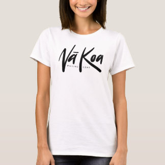 T-shirt Na Wahine Koa (noir sur blanc)