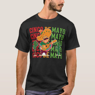 T-shirt Nacho Mexicain Vacances Taco Sombrero Poncho Cinco
