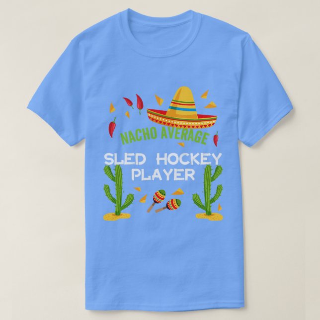 T-shirt Nacho Moyenne joueur de hockey sur traîneau Cinco  (Design devant)