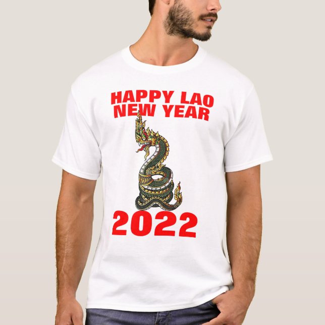 T-shirt Naga du Nouvel An Lao 2022 (Devant)