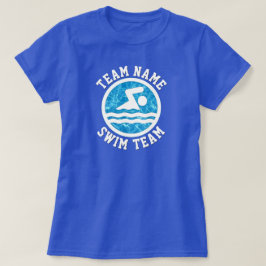 T-shirt Nage et plongée des femmes sur mesure Nom de l'équ