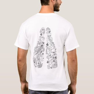 T-shirt Nageoires de plongée marine conception de la vie m
