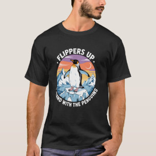 T-shirt Nageoires en l'air je me tiens avec les manchots