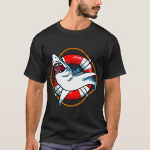T-shirt Nager avec le requin - sauver l'océan