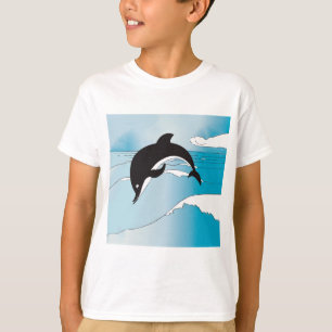 T-shirt Nager Avec Les Dauphins
