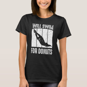 T-shirt Nager Nage Pour Les Donuts Citation De Nage