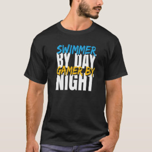 T-shirt Nager Par Jeu De Jour Par Nuit Nager