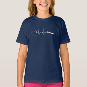 T-shirt Nager - Rythme cardiaque de natation