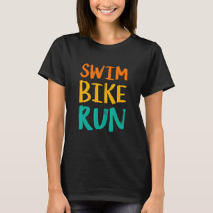 T-shirt Nager Vélo Course Graphique Course à pied Natation