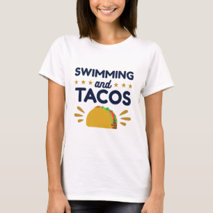T-shirt Nageur amateur de tacos amoureux de la natation et