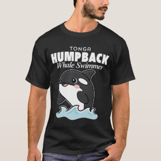 T-shirt nageur avec baleine à bosse
