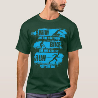 T-shirt Nagez Comme Le Bateau Sunk Vélo Comme Vous L'Avez 