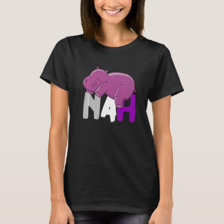 T-shirt Nah Cute Hippo Sleep Asexuality Ace Animal Asexual