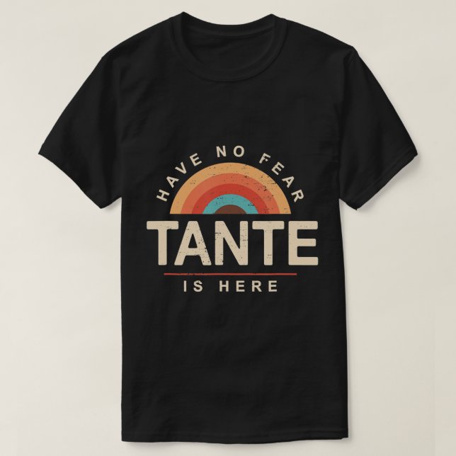 T-shirt N'Ai Pas Peur Tante Est Ici Tante Funny Superhero  (Design devant)