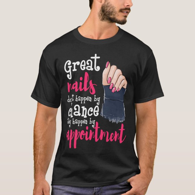 T-shirt Nail Tech Funny Giogo Manicurist Salon Great Nails (Devant)